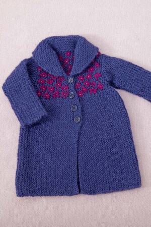 Knitting set Coat MALOU LIGHT with knitting instructions in garnwelt box