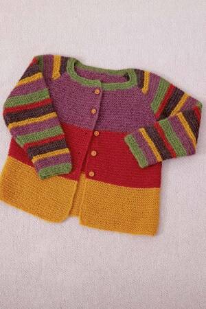 Strickset Jacke Lang Yarns LUSSO mit Anleitung in garnwelt-Box 98-104