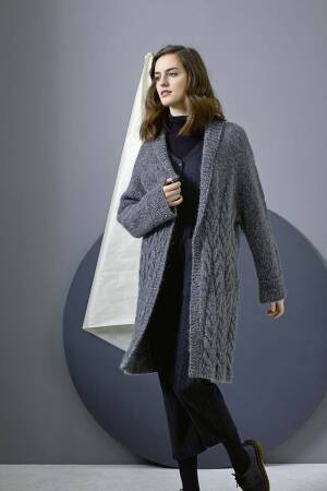 Strickset Jacke Lang Yarns MALOU LIGHT / LACE mit Anleitung in garnwelt-Box S-M