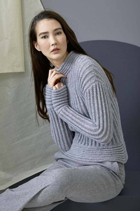 Knitting set Pullover CASHMERE PREMIUM with knitting instructions in garnwelt box