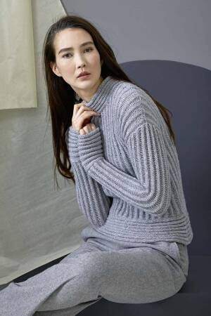 Strickset Pullover Lang Yarns CASHMERE PREMIUM mit Anleitung in garnwelt-Box