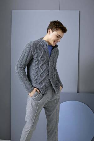 Strickset Jacke Lang Yarns LUNA mit Anleitung in garnwelt-Box