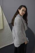 Knitting set Sweater with cowl  with knitting instructions in garnwelt box