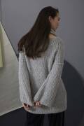 Knitting set Sweater with cowl  with knitting instructions in garnwelt box in size S-M