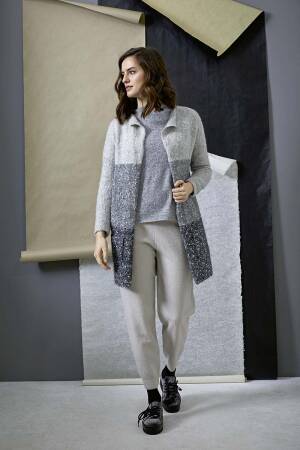Strickset Jacke Lang Yarns FREYA / LUSSO mit Anleitung in garnwelt-Box S