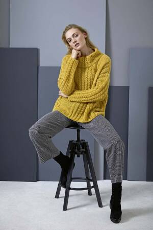 Strickset Oversizepullover Lang Yarns ALPACA SUPERLIGHT mit Anleitung in garnwelt-Box S