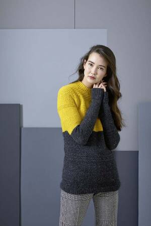Strickset Pullover Lang Yarns LUSSO / LUNA mit Anleitung in garnwelt-Box S