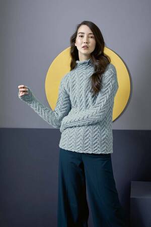 Strickset Pullover Lang Yarns MERINO  BEBE / ALPACA SUPERLIGHT mit Anleitung in garnwelt-Box