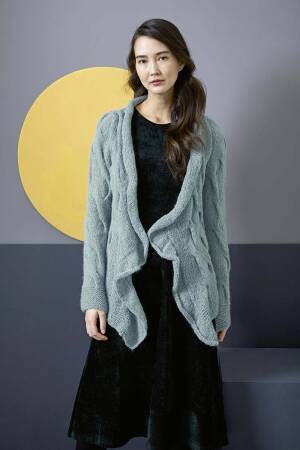 Strickset Jacke Lang Yarns ALPACA SUPERLIGHT mit Anleitung in garnwelt-Box