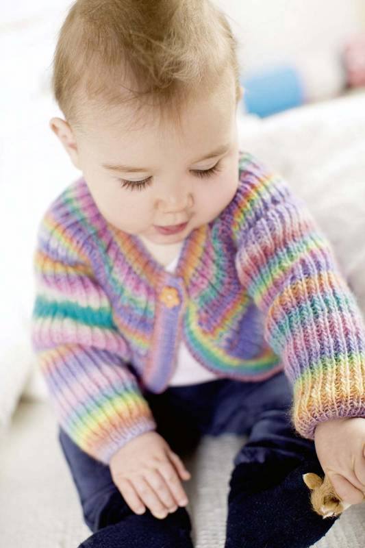 Knitting instructions Cardigan 206-38 LANGYARNS MILLE COLORI BABY as download