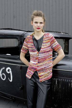 Knitting instructions Short-sleeved cardigan 232-20 LANGYARNS CLOWN as download