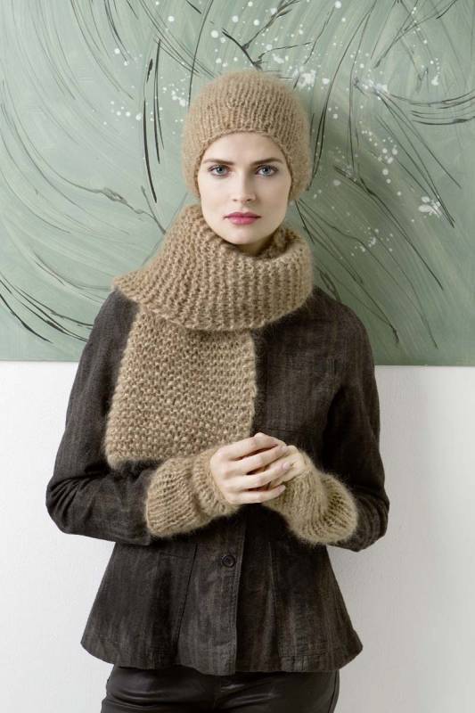 Knitting instructions Scarf 239-01_02 LANGYARNS MOHAIR LUXE as download