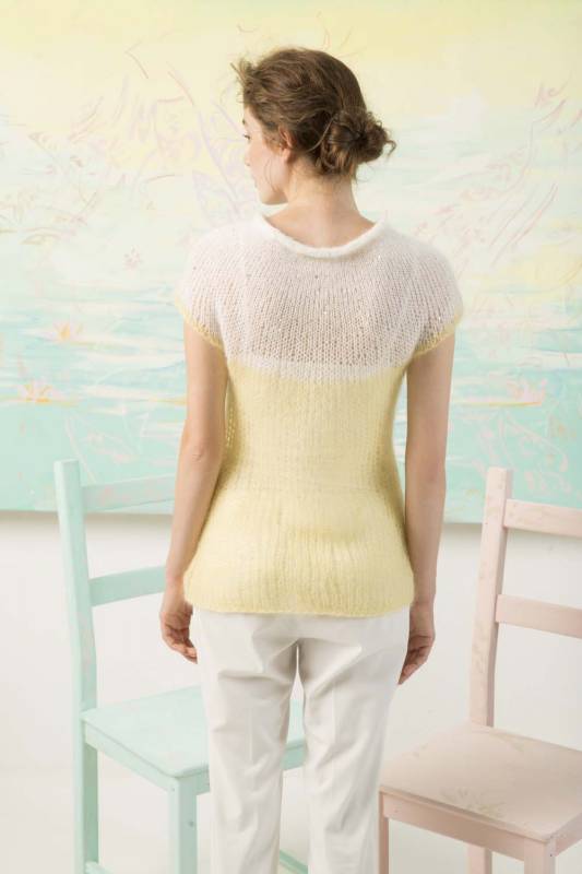 Knitting instructions Short-sleeved sweater 242-18 LANGYARNS MOHAIR LUXE / MOHAIR LUXE PAILLETTES as download