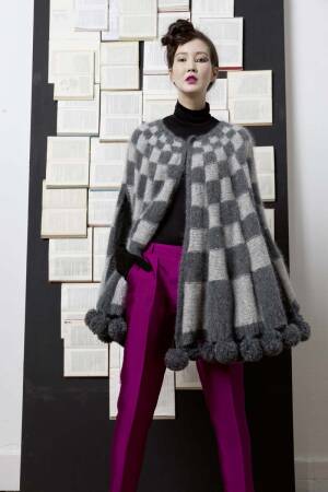 Strickanleitung Poncho 245-28 LANGYARNS MOHAIR TREND als download