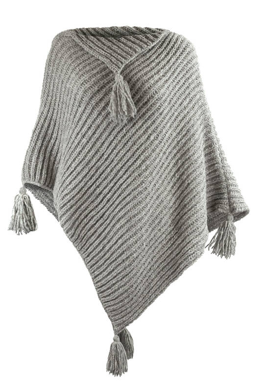 knitted woolen poncho