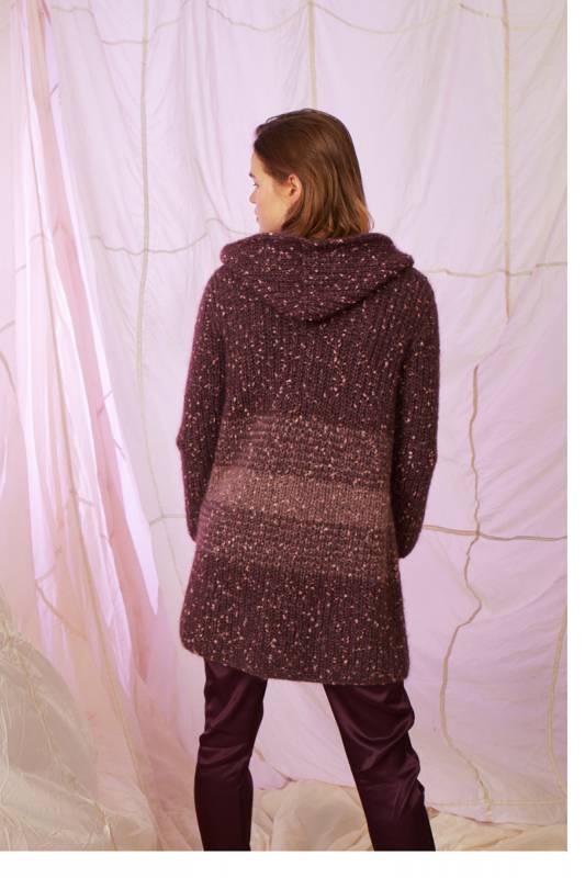 Knitting instructions Coat with hood 261-55 LANGYARNS FREYA / MOHAIR LUXE as download