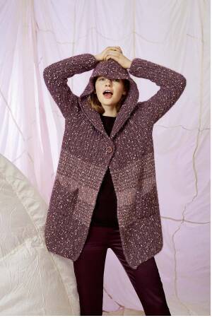Knitting instructions Coat with hood 261-55 LANGYARNS FREYA / MOHAIR LUXE as download