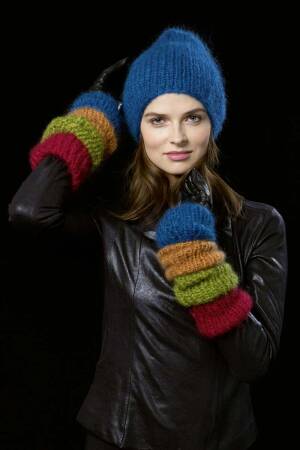 Knitting instructions Arm warmers FLY_013 LANGYARNS MOHAIR LUXE HAT+ARM WARMERS as download