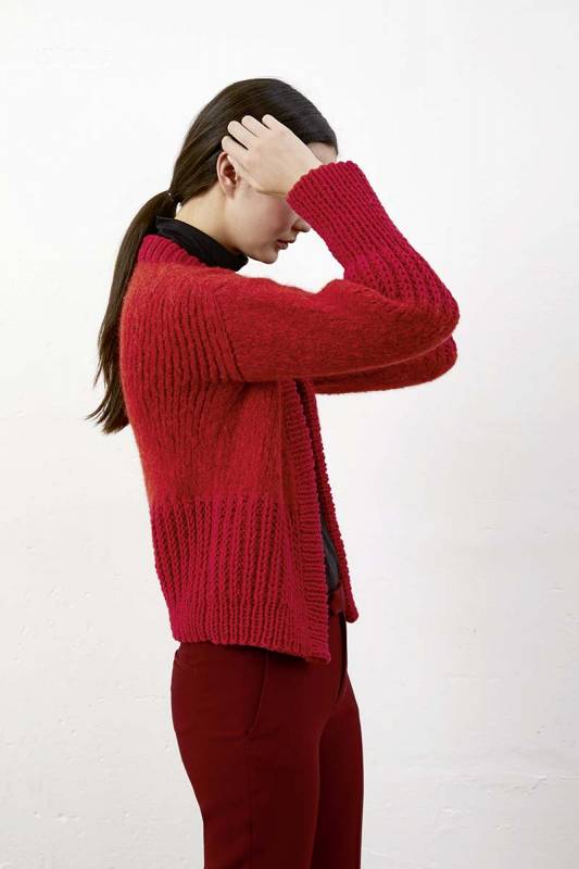 Knitting instructions Jacket PTO-004_12 LANGYARNS CASHMERE BIG / PASSIONE as download