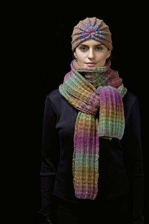 Strickset Schal Lang Yarns MILA COLOR mit Anleitung in garnwelt-Box