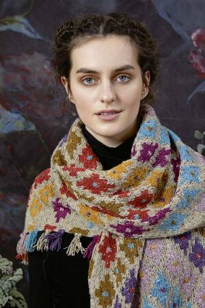 Knitting set Scarf DONEGAL with knitting instructions in garnwelt box