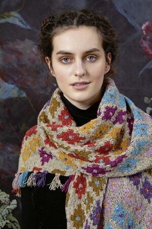 Knitting set Scarf DONEGAL with knitting instructions in garnwelt box in size ca 46 x 188 cm