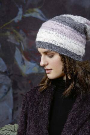 Strickset Mütze Lang Yarns MALOU LIGHT mit Anleitung in garnwelt-Box DG