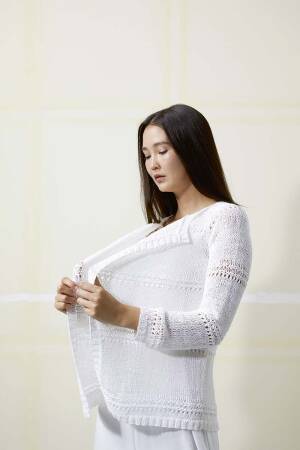 Strickset Jacke Lang Yarns LINO mit Anleitung in garnwelt-Box S