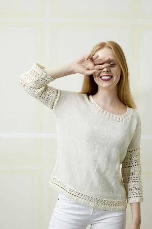 Strickset Pullover Lang Yarns MERINO  COMPACT mit Anleitung in garnwelt-Box
