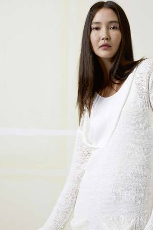 Strickset Longpullover Lang Yarns LINO mit Anleitung in garnwelt-Box