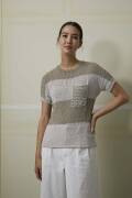 Knitting set Short-sleeved sweater  with knitting instructions in garnwelt box