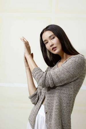 Strickset Jacke Lang Yarns MULBERRY SILK mit Anleitung in garnwelt-Box