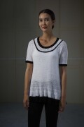 Knitting set Short-sleeved sweater LINO with knitting instructions in garnwelt box in size L