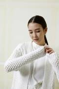Knitting set Cardigan AMIRA with knitting instructions in garnwelt box