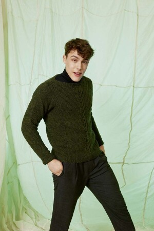 Strickset Herrenpullover Lang Yarns GORDON mit Anleitung in garnwelt-Box L