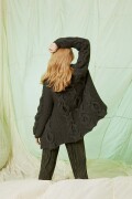 Knitting set Cardigan with round yoke  with knitting instructions in garnwelt box in size S