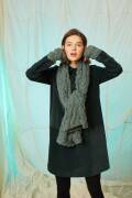 Knitting set Wrist warmers  with knitting instructions in garnwelt box