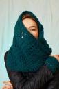 Knitting set Double loop cowl  with knitting instructions in garnwelt box in size ca 38 x 150 cm