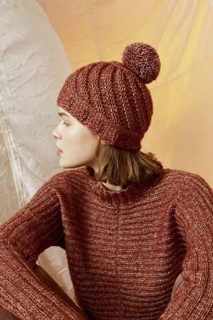 Strickset Mütze Lang Yarns ANGELINA mit Anleitung in garnwelt-Box