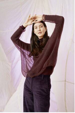 Strickset Pullover Lang Yarns LACE mit Anleitung in garnwelt-Box one size