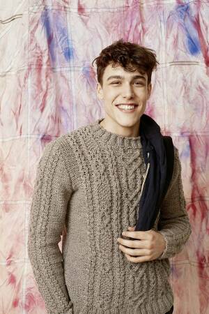 Strickset Herrenpullover Lang Yarns GORDON mit Anleitung in garnwelt-Box
