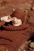 Knitting set Headband  with knitting instructions in garnwelt box in size ca 20 x 50 cm