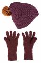 Knitting set Hat and gloves  with knitting instructions in garnwelt box