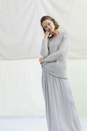 Strickset Pullover Lang Yarns MULBERRY SILK mit Anleitung in garnwelt-Box S