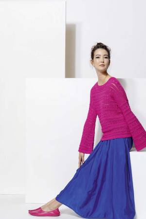 Strickset Pullover Lang Yarns OSLO mit Anleitung in garnwelt-Box S
