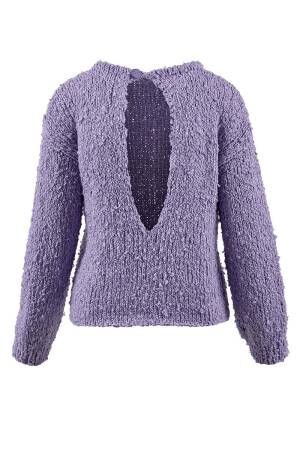 Knitting set Sweater with cut out back  with knitting instructions in garnwelt box