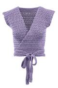 Strickset Crocheted top with wrap front WAD WOOLADDICTS SUNSHINE PERFECT PUZZLE mit Anleitung in garnwelt-Box S