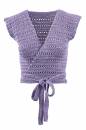 Strickset Crocheted top with wrap front SUNSHINE mit Anleitung in garnwelt-Box in Gre S
