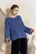 Strickset Pullover Lang Yarns MALOU LIGHT mit Anleitung...