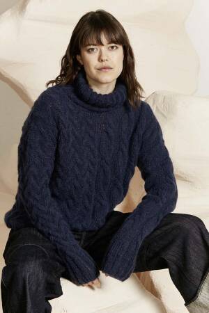 Strickset Pullover Lang Yarns MALOU LIGHT mit Anleitung in garnwelt-Box S-M